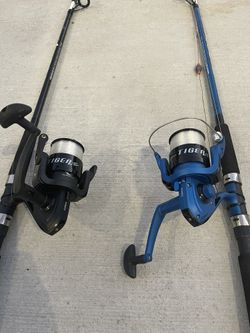 2) Shakespeare Tiger TGRB50 Spinner Reels on 7ft Tiger Rod for