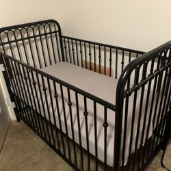 Baby Crib Black