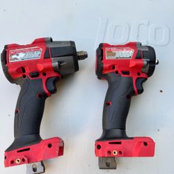 Used Milwaukee 3/8 and 1/2 in  impact wrench