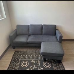 YESHOMY Convertible Sectional 3 L-Shaped Couch Soft Seat with Modern Linen Fabric, Small Space Sofas