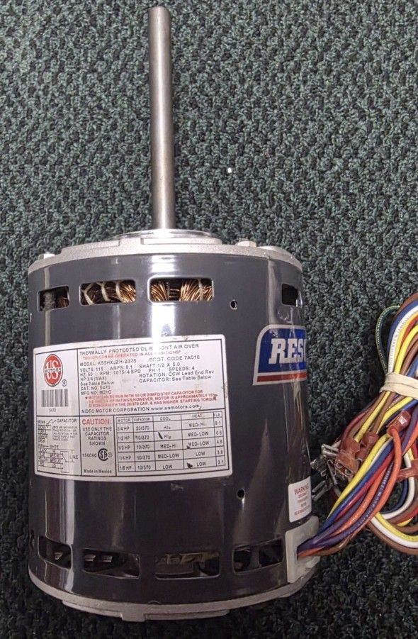 NIDEC/ US MOTORS DIRECT DRIVE BLOWER MOTOR 5470, 3/4HP