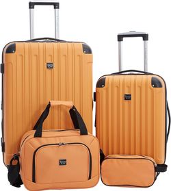 Midtown Hardside 4-Piece Luggage Travel Set, Butterscotch