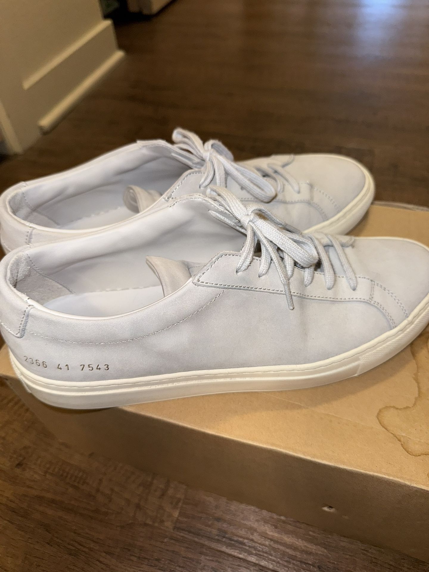 Common Project Achilles Nubuck Suede Smoke Grey Sz 41