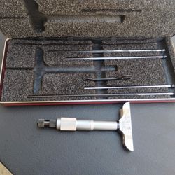 Starrett Micrometer Depth Gauge Set Tools 