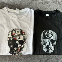 2 new Mens size large short sleeve custom T shirts. 2 shirts 1 price.