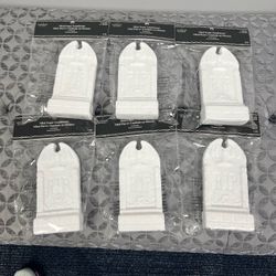 Set of 6 Mini Foam Halloween Tombstones