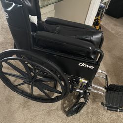 Drive Silver Sport II Wheelchair With 16” Seat Width + Footrests 