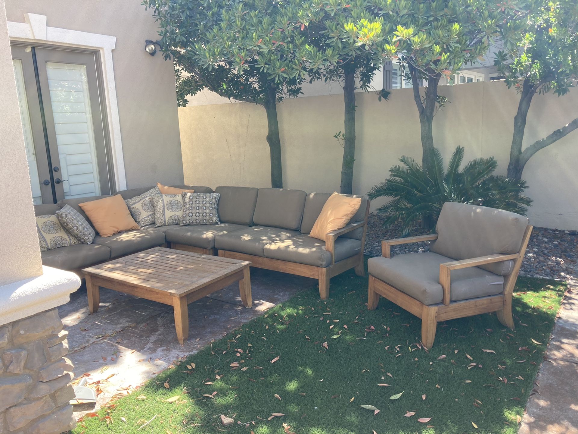 Outdoor sectional and Chair