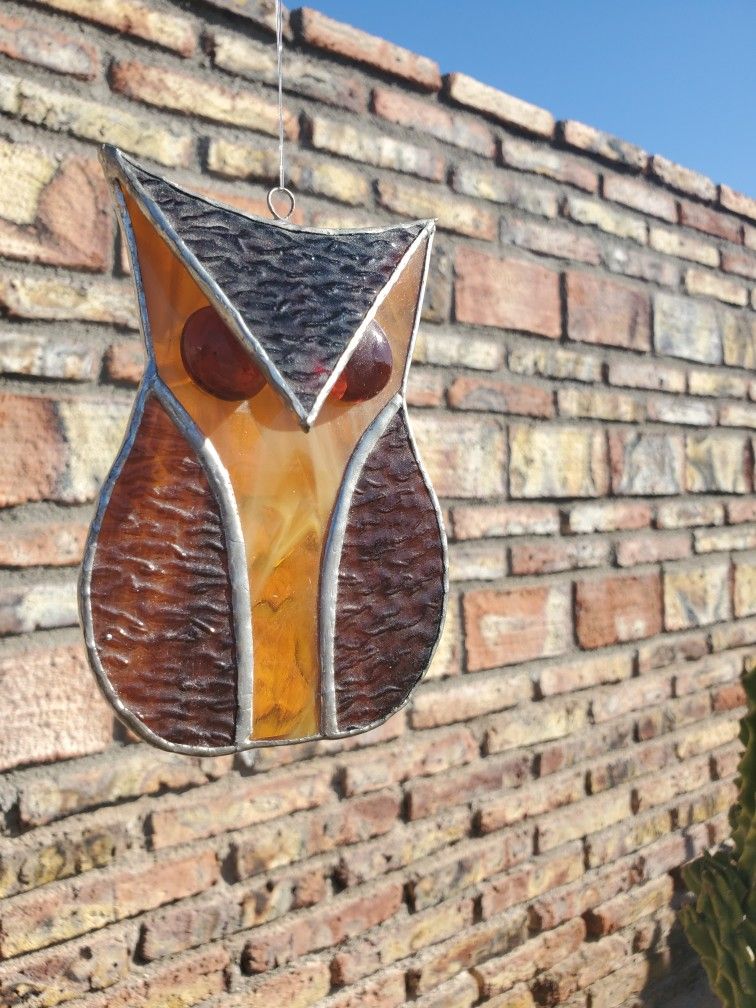 Vintage Stained Glass Owl Suncatcher for Sale in Yuma, AZ OfferUp