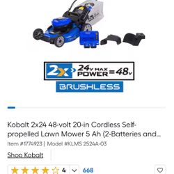 kobalt lawn mower/// Kobalt cortadora de césped 