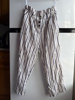 Women’s Striped Button-Up Pants size 8