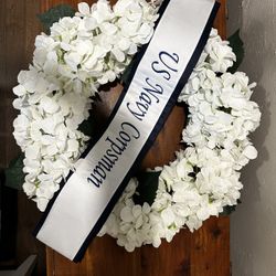 Memorial Wreath W Navy Corpsman Sash