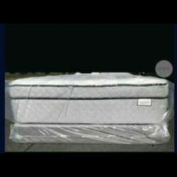 Queen size new thick pillow top bed can deliver 