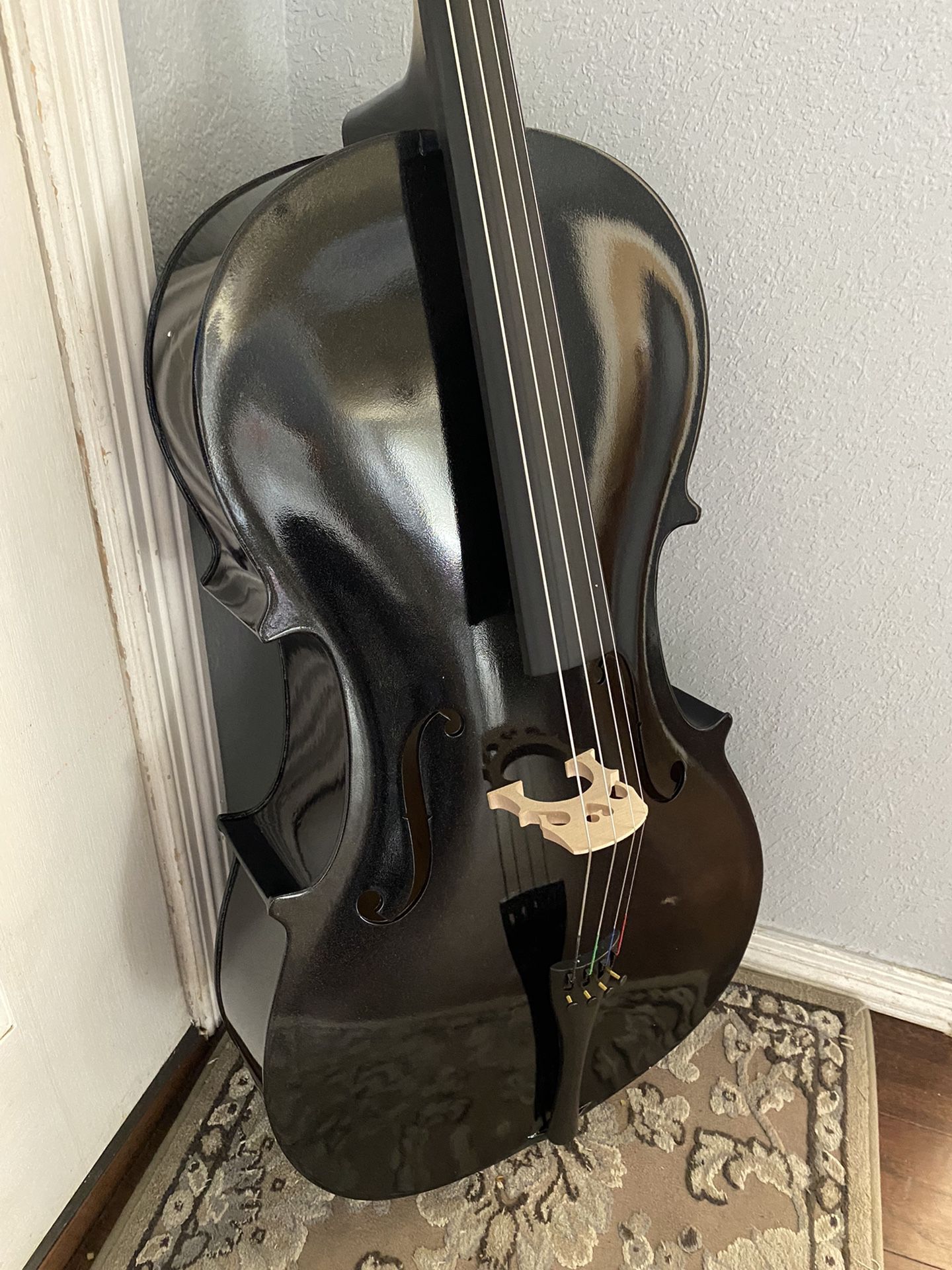 4/4 Full Size Black Cello with New Bow, Digital Tuner, Case $280 Firm