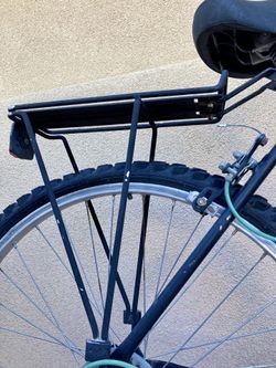 RACK ALUMINUM REAR BICYCLE BLACK LIGHTWEIGHT EASY MOUNT QUALITY