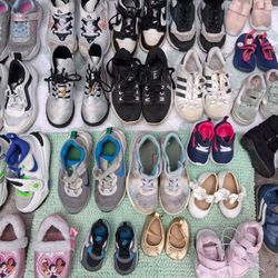 Kids/Toddler Shoes Size 2-1y Boy/Girl NIKE, VANS, REEBOK 22PAIRS ALL FOR $35