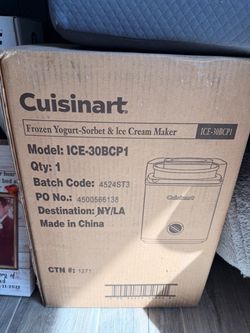 New Cuisinart Ice Cream Maker