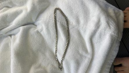 Men's Silver Solid Curb Chain Necklace | 7.5mm | 22 Inches