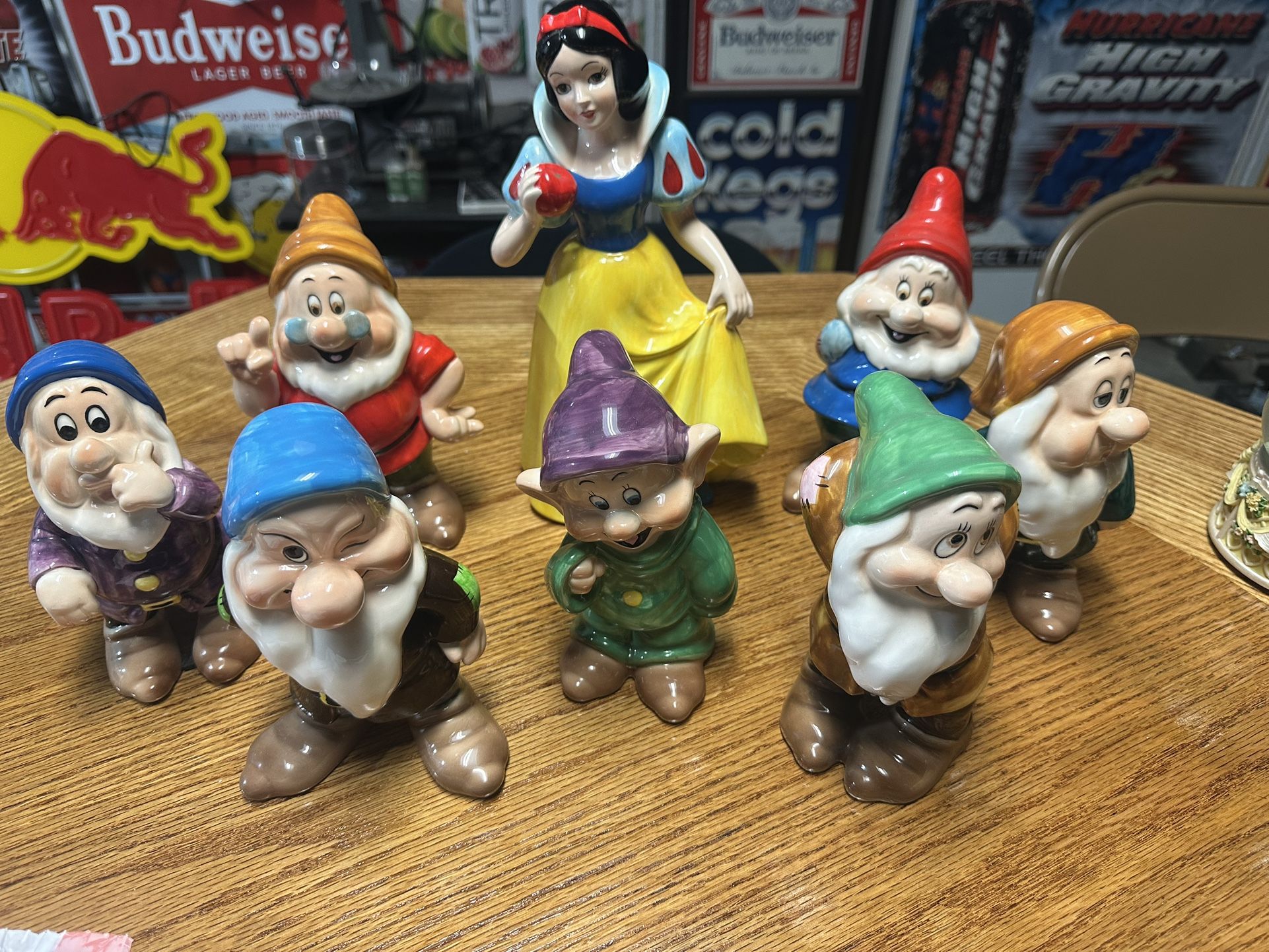 Vintage Disney Snow White And Seven Dwarfs Figurines