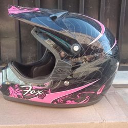 Fox Racing V1 Motocross Helmet Black / Pink