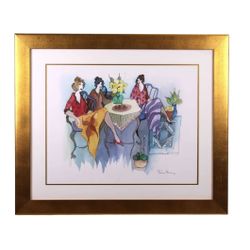  Signed Itzchak Tarkay Seriolithograph, Blissful Moments.