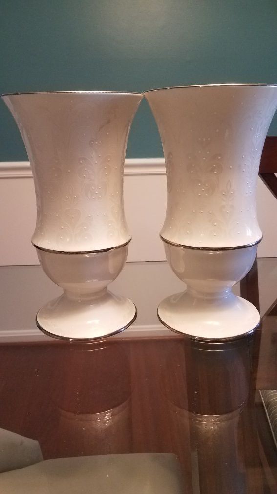 Lenox Opal Innocence large vases
