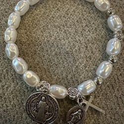 Pearl Bead Bracelet Set Retro Simple Elastic 