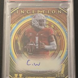 2022 Bowman U Inception Cameron Ward Auto Gold V2 Foil #20/50 PSA 10