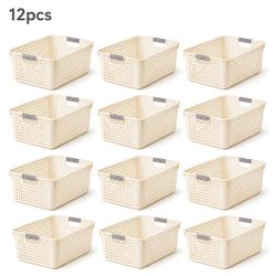 6‑Pack Collapsible Fabric Storage Baskets with Handles, Foldable Storage Bins for Closet Shelves Be