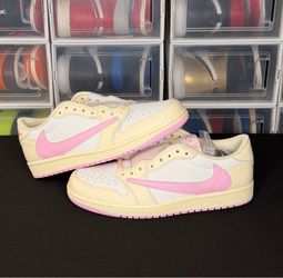 Travis Scott Jordan 1 Low “Shy Pink”