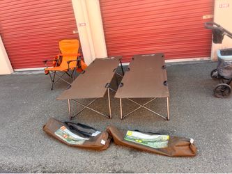 2Cots and one folding camp chair