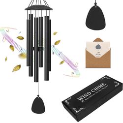 Outdoor Memorial Wind Chimes for Soothing Garden Decor and Sympathy Gifts - Large Deep Tone Melodic Tones - Best Gift for Mom, Women, Grandma, Neighbo