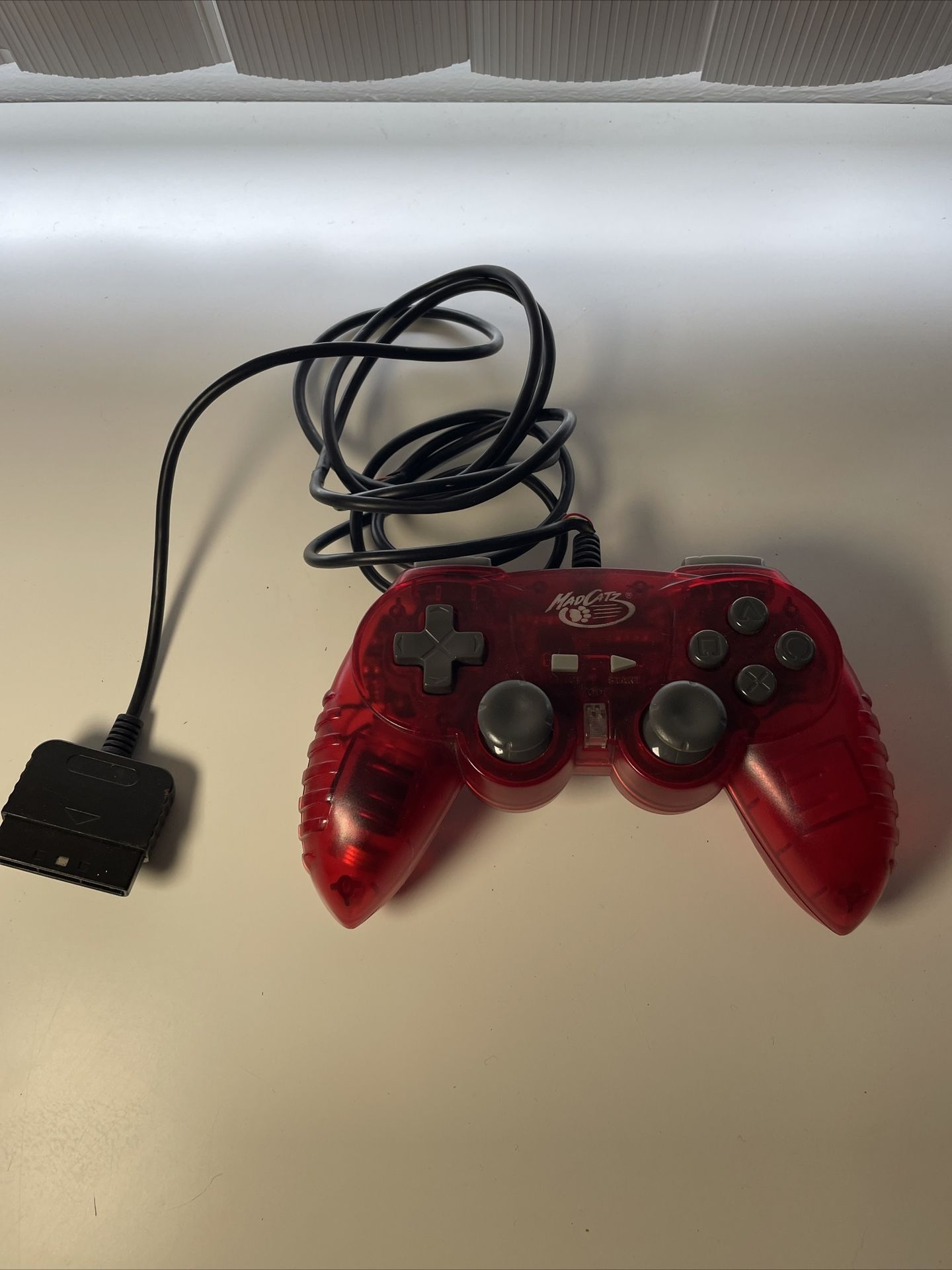 Madcatz Playstation One PS1 Controller Red Pre-Owned