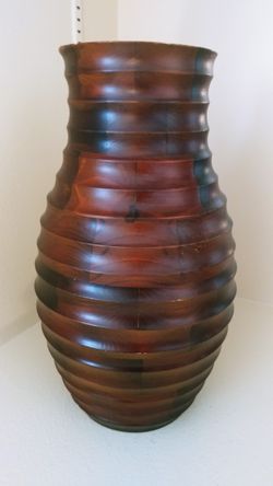 Wooden vase