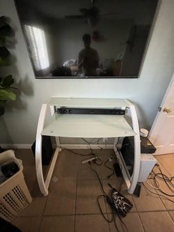 White Glass Work Desk