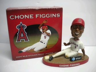 Chone Figgins Angels Bobblehead SGA MLB Stolen Base Leader 2005 Bobble w/ Box