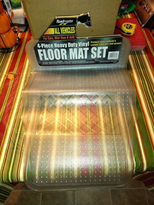 4-Piece Heavy Duty Vinyl FLOOR MAT SET