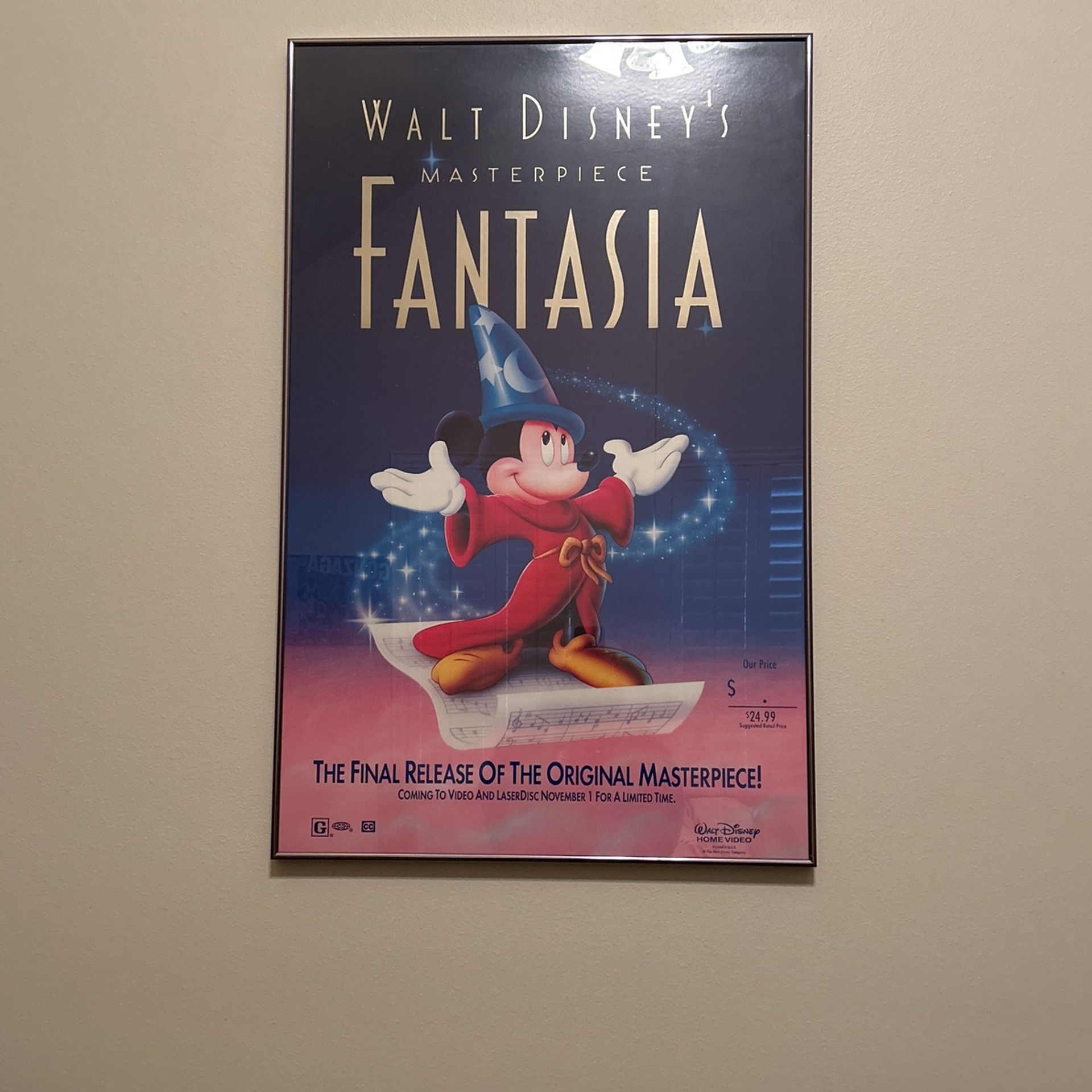 2 Mickey Mouse Disney Framed Posters