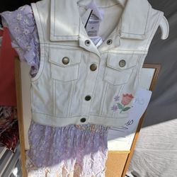 Girls Dress & Denim Jacket