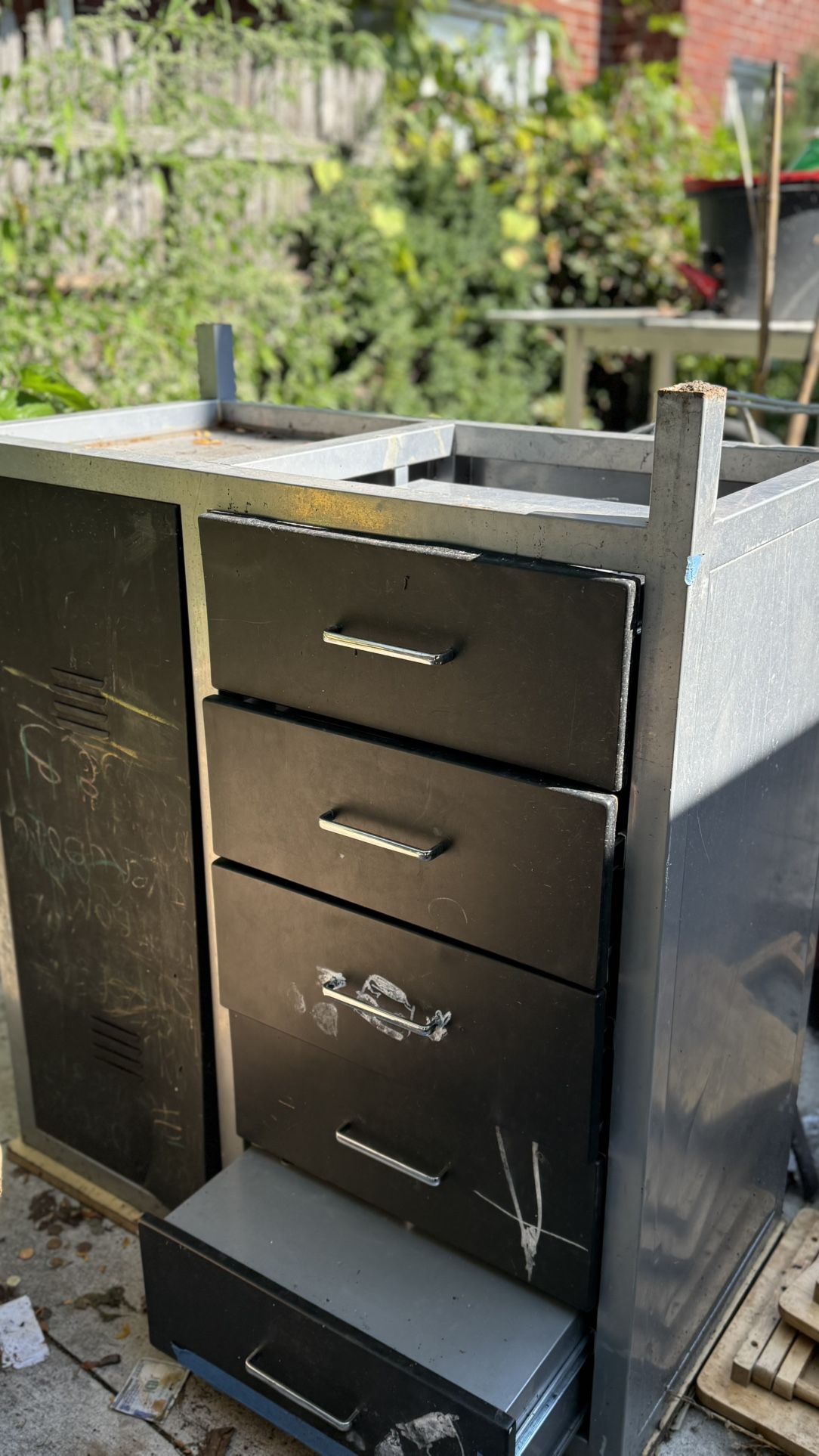 Chalkboard Dresser With Wooden Top