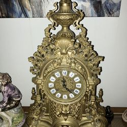 Antique copper grandfather clock