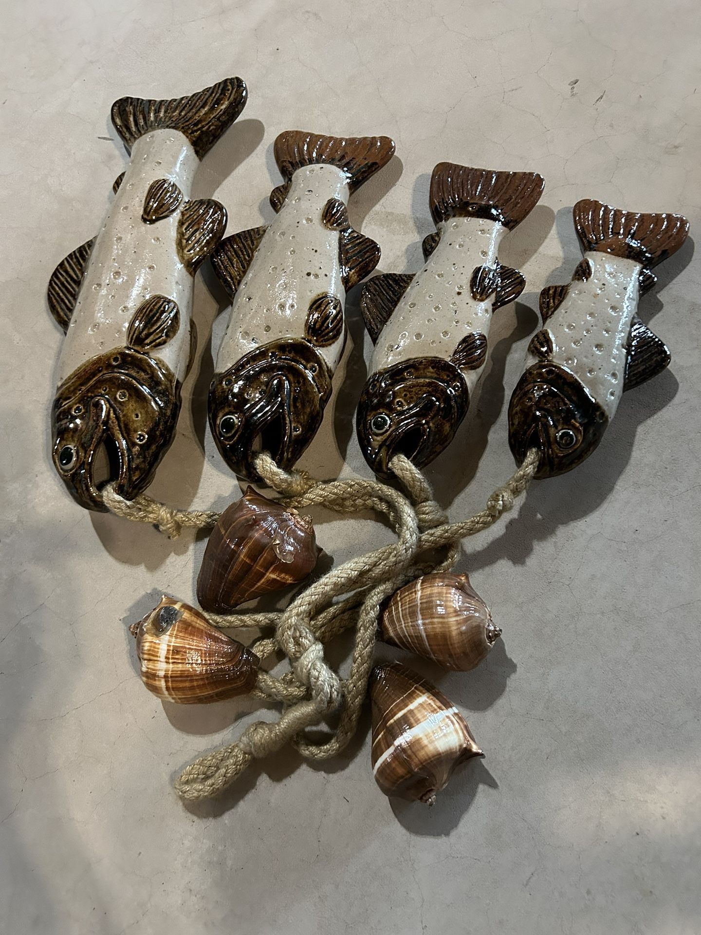 String Of Ceramic Fish And Shells