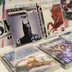 PS3 Video Game Infamous Batman LBP2 Dragon Age Blazing Angels Set