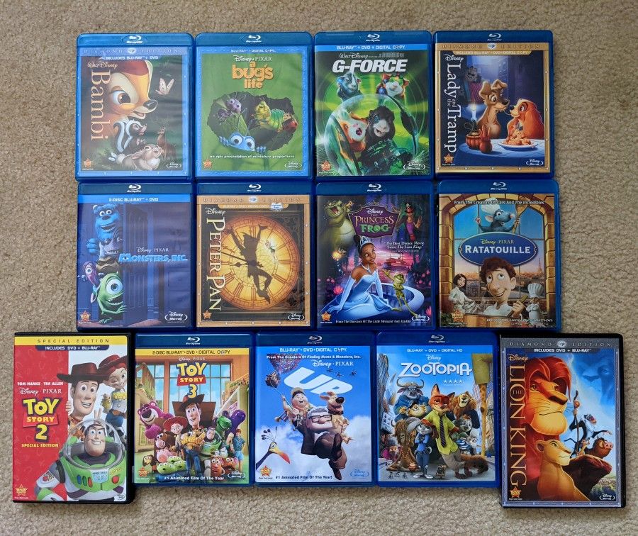 Disney Blu-ray movies, MINT CONDITION - $5 each, or 3 for $12