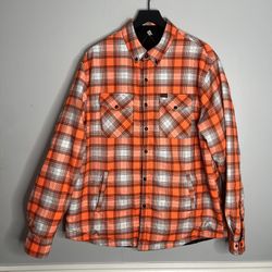 Dixxon Flannel Guardian 2.0 Reversible Flannel Jacket Mens XL Black Orange