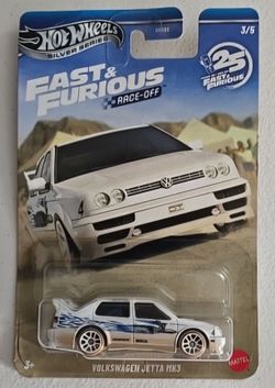 2026 Hot Wheels Silver Series Fast & Furious Race-Off Volkswagen Jetta MK3 White
