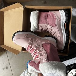Coojoy Pink Snow Boots