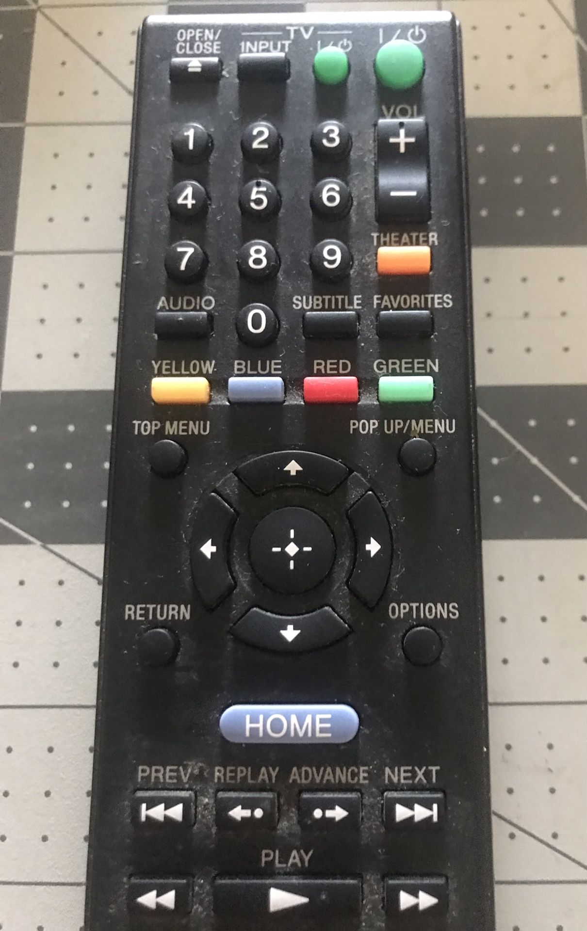 Original excellent Sony RMT-B107A BD Remote BLU RAY DVD Player BDP-S570, S370,