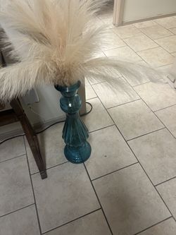 Teal Crystal Vases 