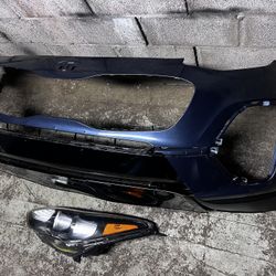 ✅ 2020 2021 2022 KIA SPORTAGE FRONT BUMPER COVER ORIGINAL BLUE PAINT + LOWER VALANCE + LOWER GRILLE + HEADLIGHT